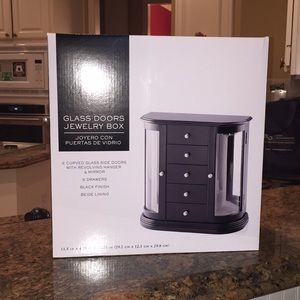 Glass doors jewelry box